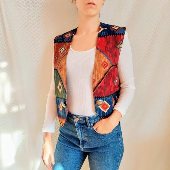 Colorful sleeveless vest - Picture 1 of 9